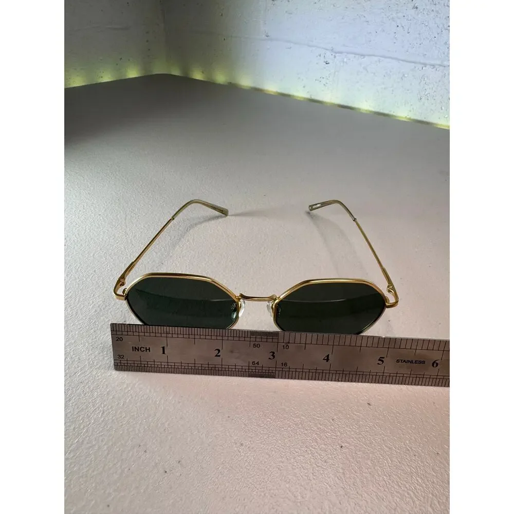 carve harper polarized sunglasses gold metal oval frame dark lenses cat 3